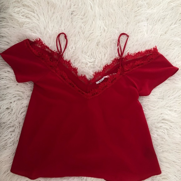 Urban outfitters Red Off the Shoulder Tank - Picture 5 of 8